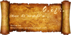 Ober Ábrahám névjegykártya